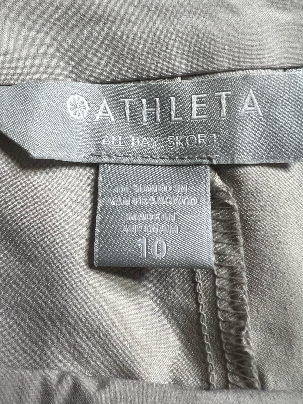 Athleta All Day Tan Flared Skort With Short Liner Size 10 - Picture 8 of 10